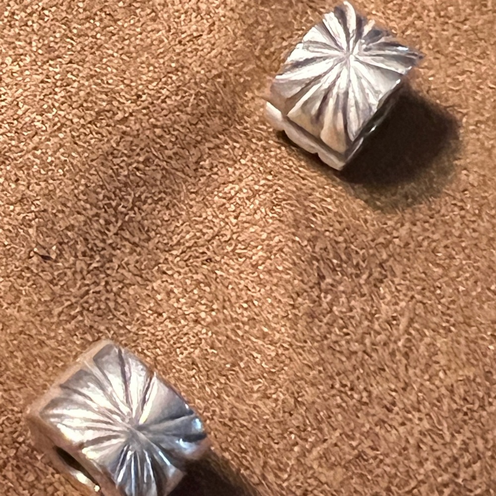 Pandora Silver Charm Bracelet pair of clips sold in pair only